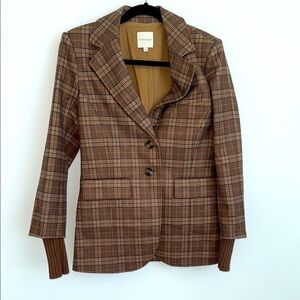 Favorite Daughter Tan Checkered Blazer